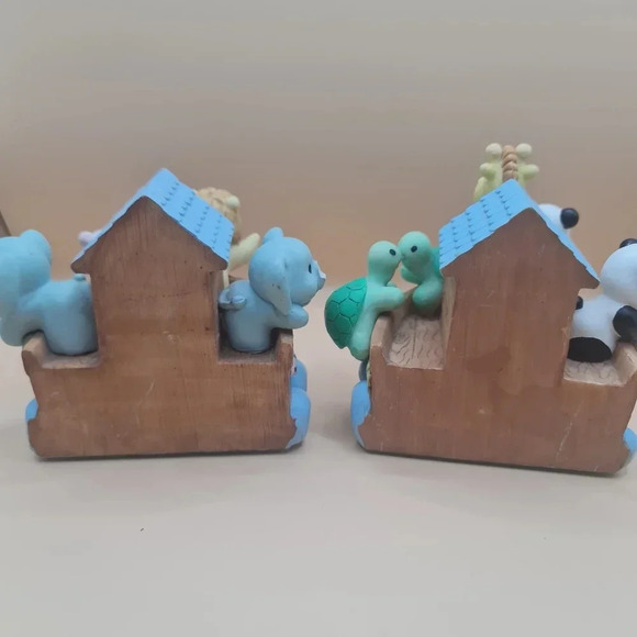 Noah's Ark Bookends Shelf Decor Children's Babies Room Animals - Picture 5 of 6